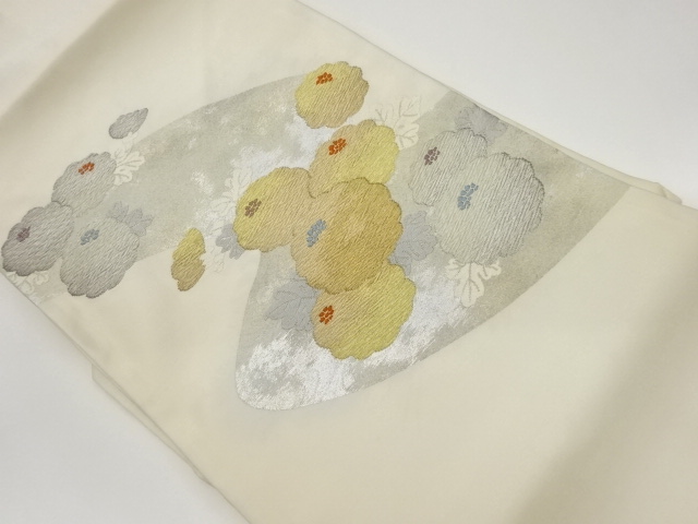 万寿菊模様織出し名古屋帯